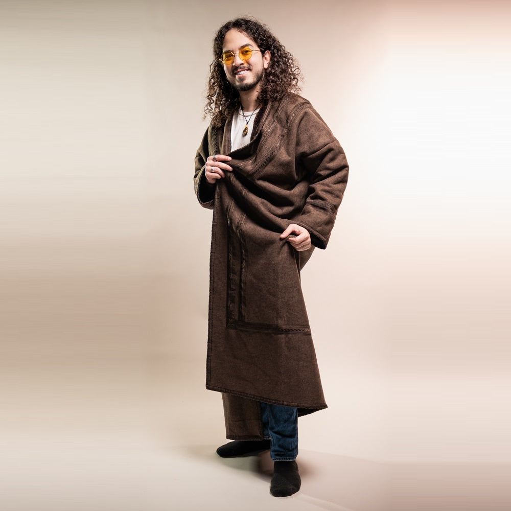 The Classic Farwa (Desert Brown) — Wearable Blanket