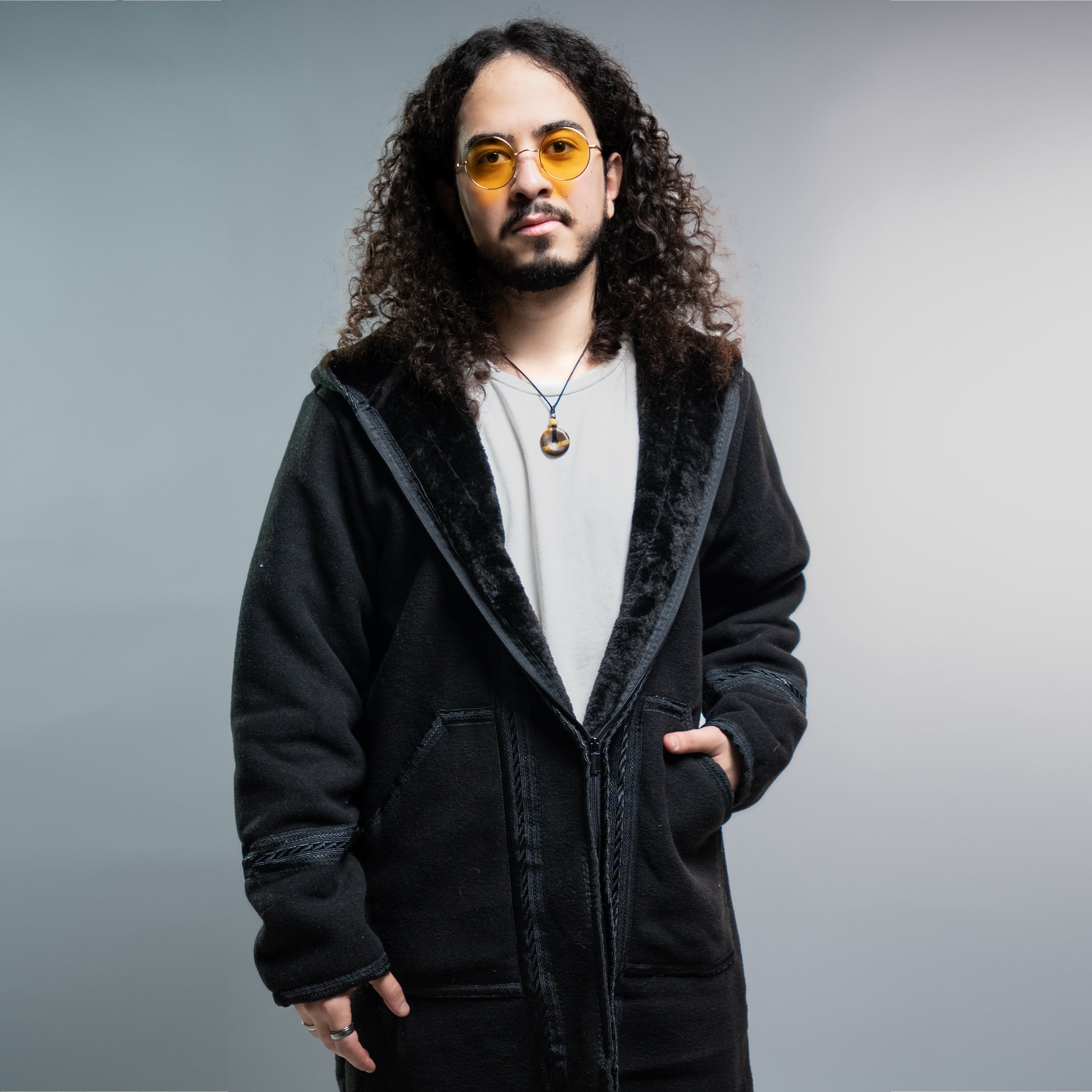 The Hooded Farwa (Black) — Wearable Blanket